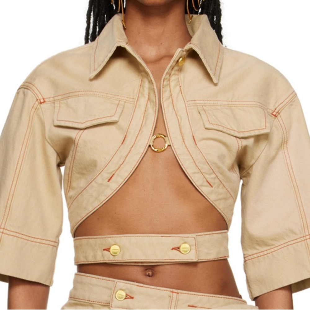 Jacquemus beige denim shirt